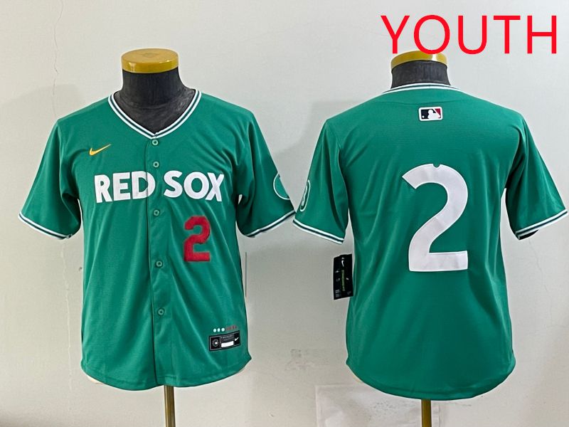 Youth 2025 Boston Red Sox 2 No Name Dark Green Joint Name Nike MLB Jersey style 13
